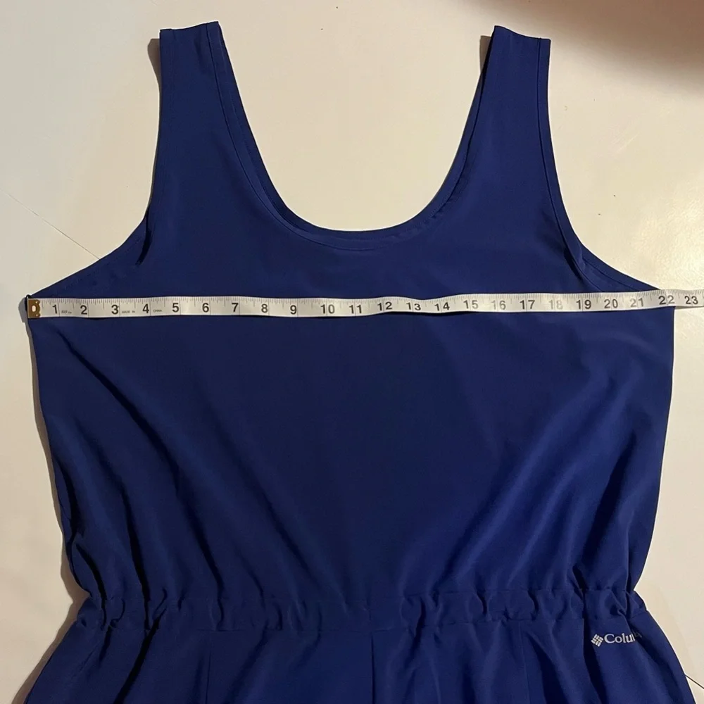 Columbia Women's Blue Anytime Tank Jumpsuit w Pockets Size XXL New with Tags NWT - Picture 10 of 16